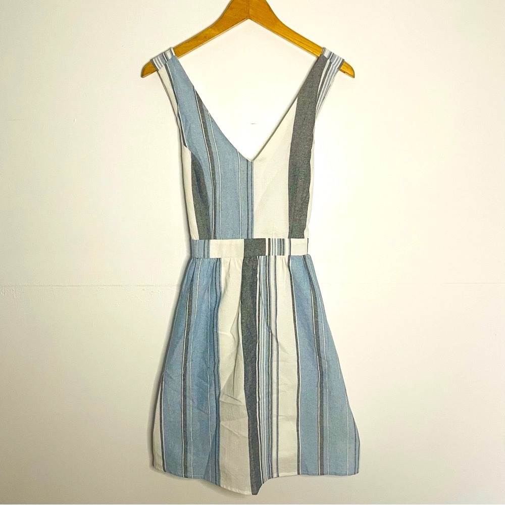 Altar'd State Blue and White Striped Mini Dress